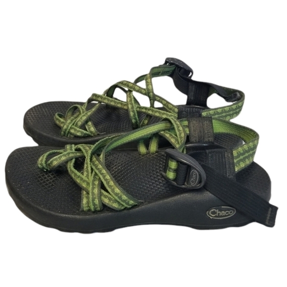 Chaco zx/2 green black toe loop sandals - Picture 1 of 9